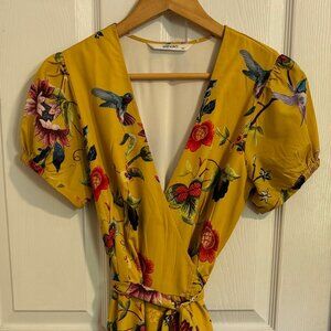 eShakti Yellow Floral Dress